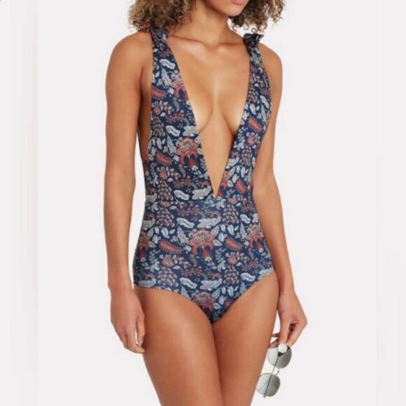 Verde Limon NWOT San Antonio Paisley Swimsuit M - Picture 1 of 6